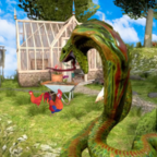 绿色水蚺蛇3d(green anaconda snake 3d)